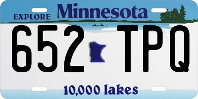 MN license plate 652TPQ