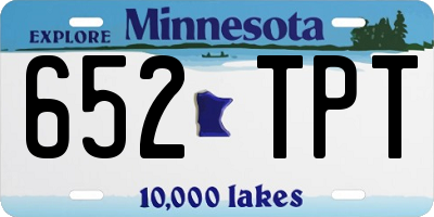 MN license plate 652TPT