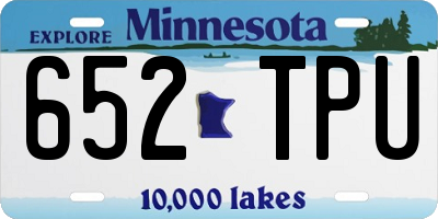 MN license plate 652TPU