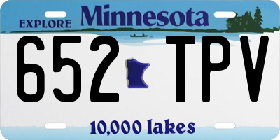 MN license plate 652TPV