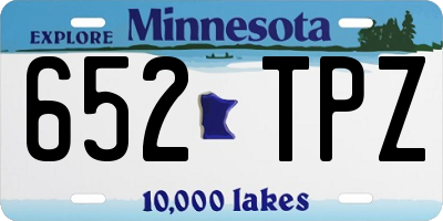 MN license plate 652TPZ