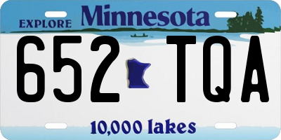 MN license plate 652TQA
