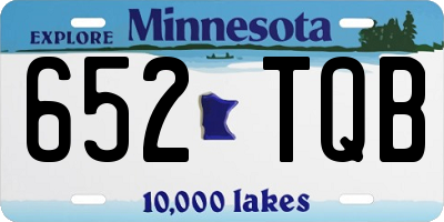MN license plate 652TQB