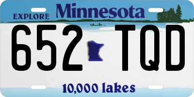 MN license plate 652TQD