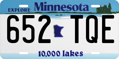 MN license plate 652TQE