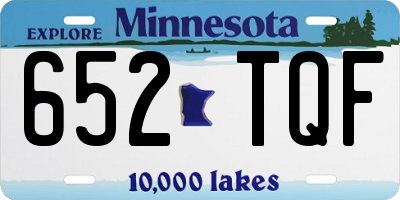 MN license plate 652TQF