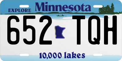 MN license plate 652TQH