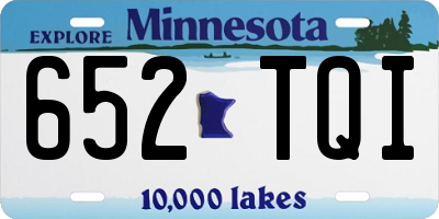 MN license plate 652TQI