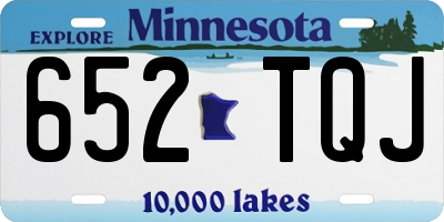 MN license plate 652TQJ