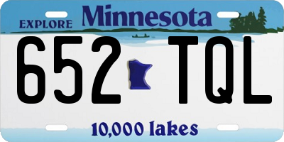 MN license plate 652TQL