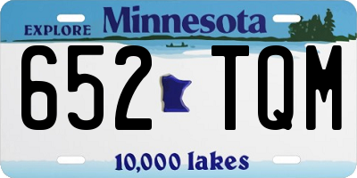 MN license plate 652TQM