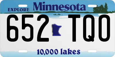 MN license plate 652TQO