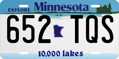 MN license plate 652TQS