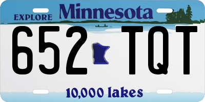 MN license plate 652TQT
