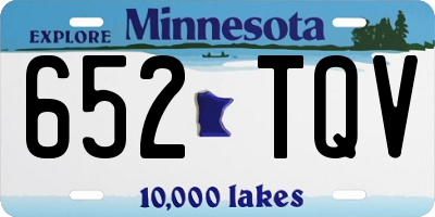 MN license plate 652TQV