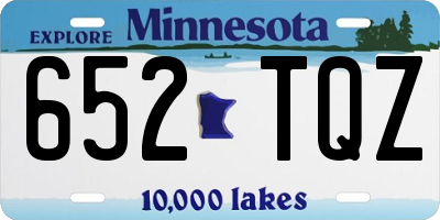 MN license plate 652TQZ
