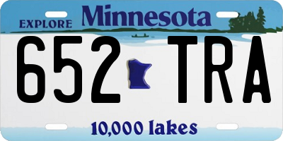 MN license plate 652TRA
