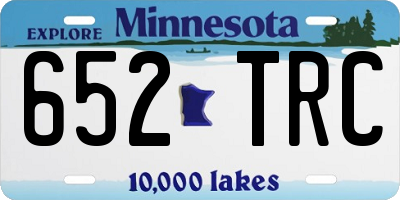 MN license plate 652TRC