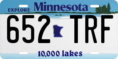 MN license plate 652TRF