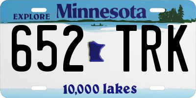 MN license plate 652TRK