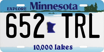 MN license plate 652TRL