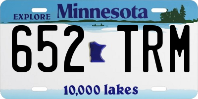 MN license plate 652TRM