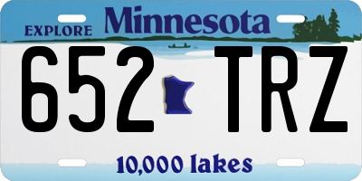 MN license plate 652TRZ