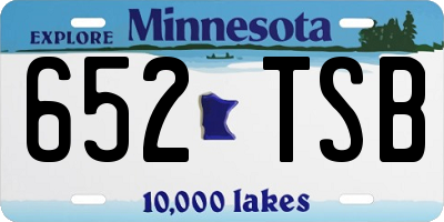 MN license plate 652TSB
