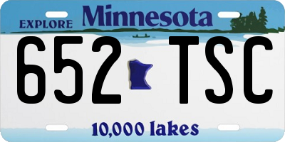 MN license plate 652TSC