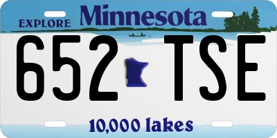 MN license plate 652TSE