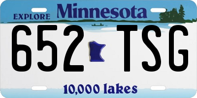MN license plate 652TSG