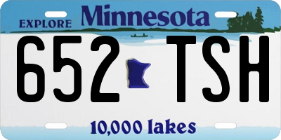 MN license plate 652TSH