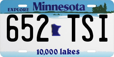 MN license plate 652TSI