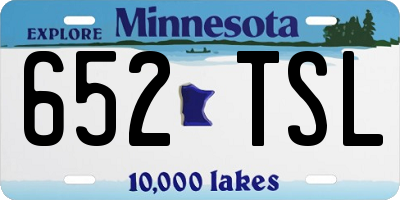 MN license plate 652TSL