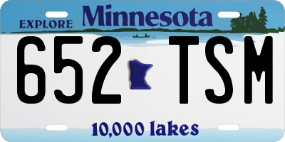 MN license plate 652TSM