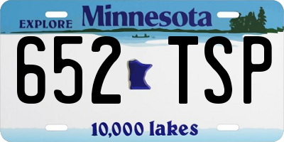 MN license plate 652TSP