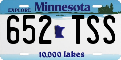 MN license plate 652TSS