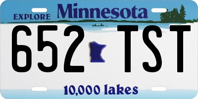 MN license plate 652TST