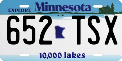 MN license plate 652TSX