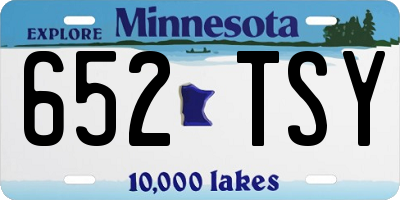 MN license plate 652TSY