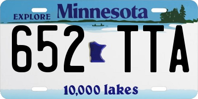 MN license plate 652TTA