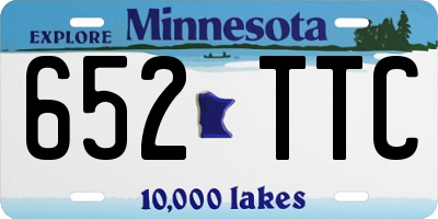 MN license plate 652TTC