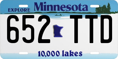 MN license plate 652TTD