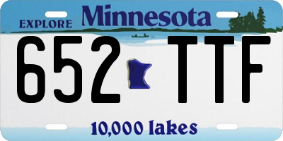 MN license plate 652TTF