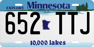 MN license plate 652TTJ