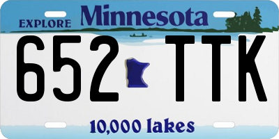 MN license plate 652TTK