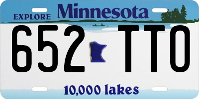 MN license plate 652TTO