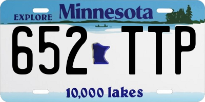 MN license plate 652TTP