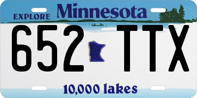 MN license plate 652TTX