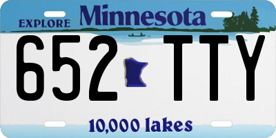 MN license plate 652TTY